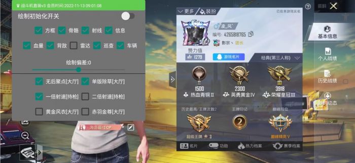 和平精英挂直装免费 - 快速启用透视锁头神器